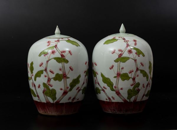 Two porcelain potiches, China, early 1900s