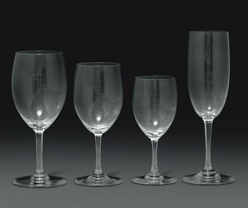 Servizio di bicchieri “Oenologie” Francia, Manifattura Baccarat, seconda metà del XX secolo  - Asta L'Art de la Table - Cambi Casa d'Aste