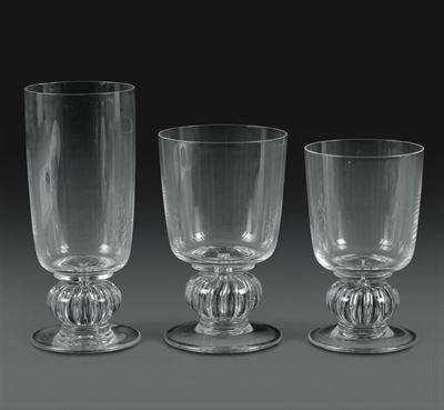 Servizio di Bicchieri “majorque” Francia, Manifattura Lalique, 1970-1998