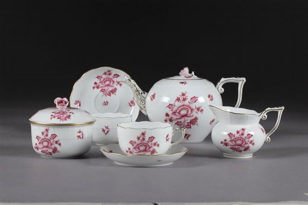 Servizio da té Nanking Bouquet Pink Herend, seconda metà del XX secolo