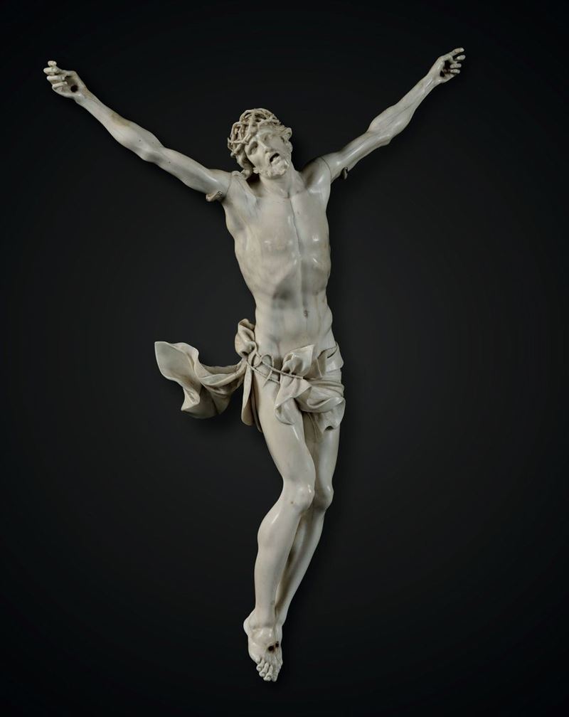 An ivory living Christ, Rome (?), late 1600s  - Auction Sculptures and works of art - Cambi Casa d'Aste