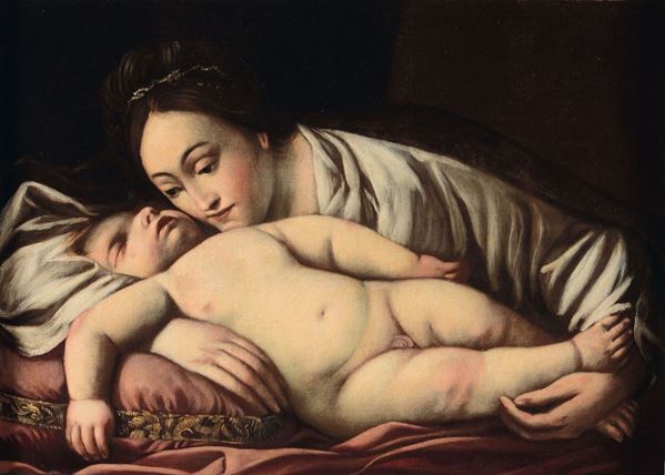 Francesco Cairo - Francesco Cairo (Milano 1607-1665), seguace di Madonna con Bambino