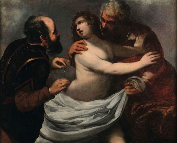 Luciano Borzone (Genova 1590-1645) Susanna e i vecchioni