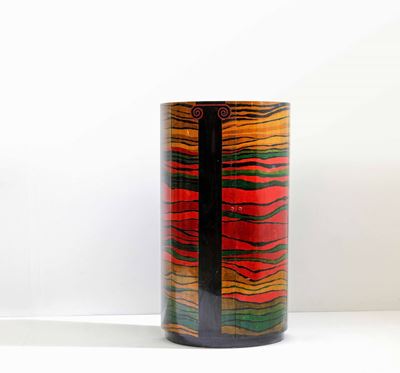 Mobile Contenitore con Struttura in Legno Dipinto.