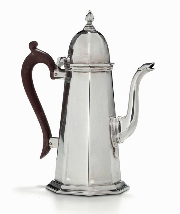A silver coffeepot, Sheffield, 1932, Mappin & Webb