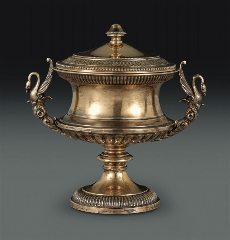 Tazza da brodo in argento dorato. Argenteria italiana del XX secolo  - Asta L'Art de la Table - Cambi Casa d'Aste