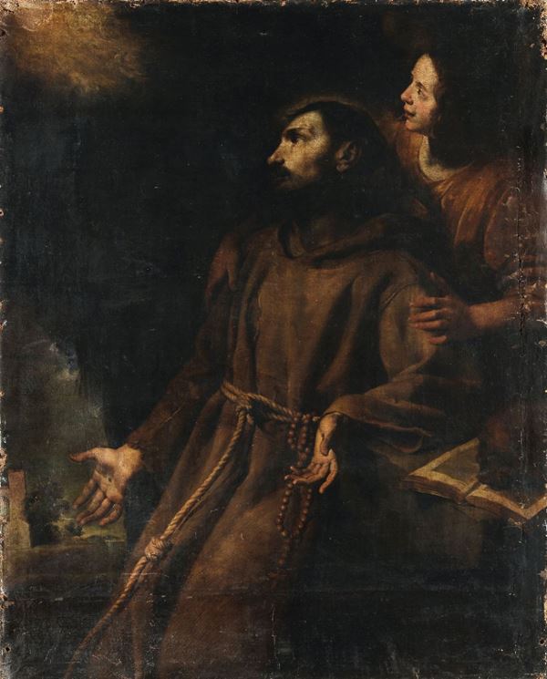 Gioacchino Assereto (Genova 1600-1649) Estasi di San Francesco