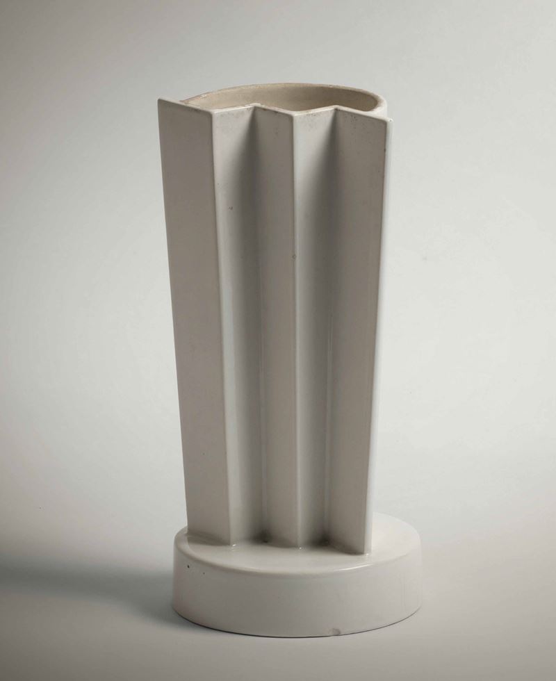Ettore Sottsass : Vaso in ceramica smaltata  - Auction 20th century furniture - Cambi Casa d'Aste