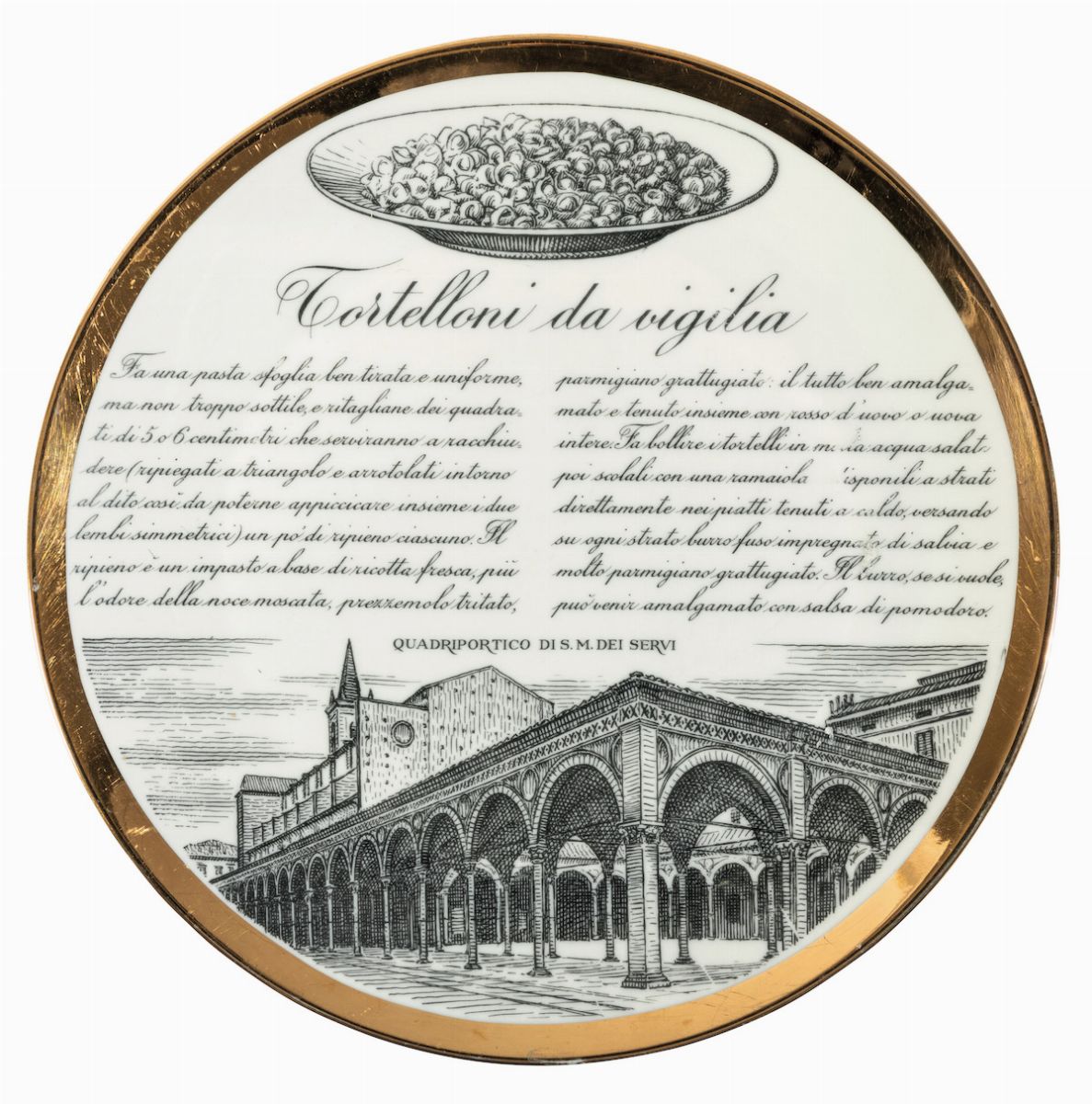 Piero Fornasetti, Specialità della cucina italiana, sei piatti piani