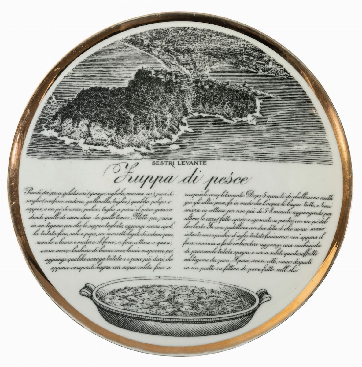 Piero Fornasetti, Sei piatti della serie “Specialità della cucina italiana”