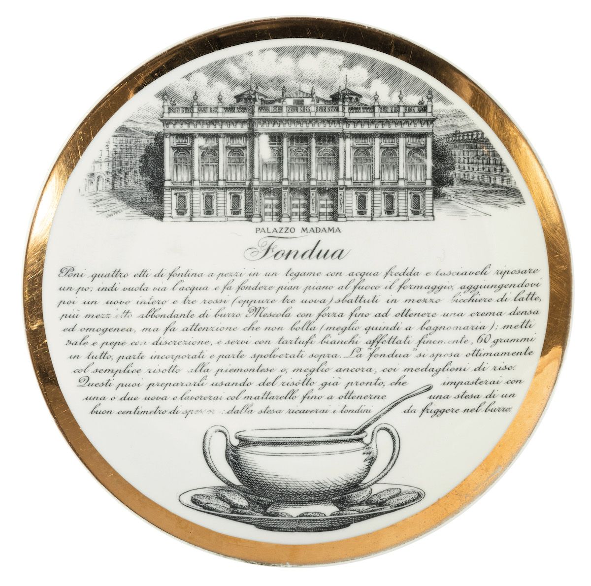 Piero Fornasetti, Sei piatti della serie “Specialità della cucina italiana”