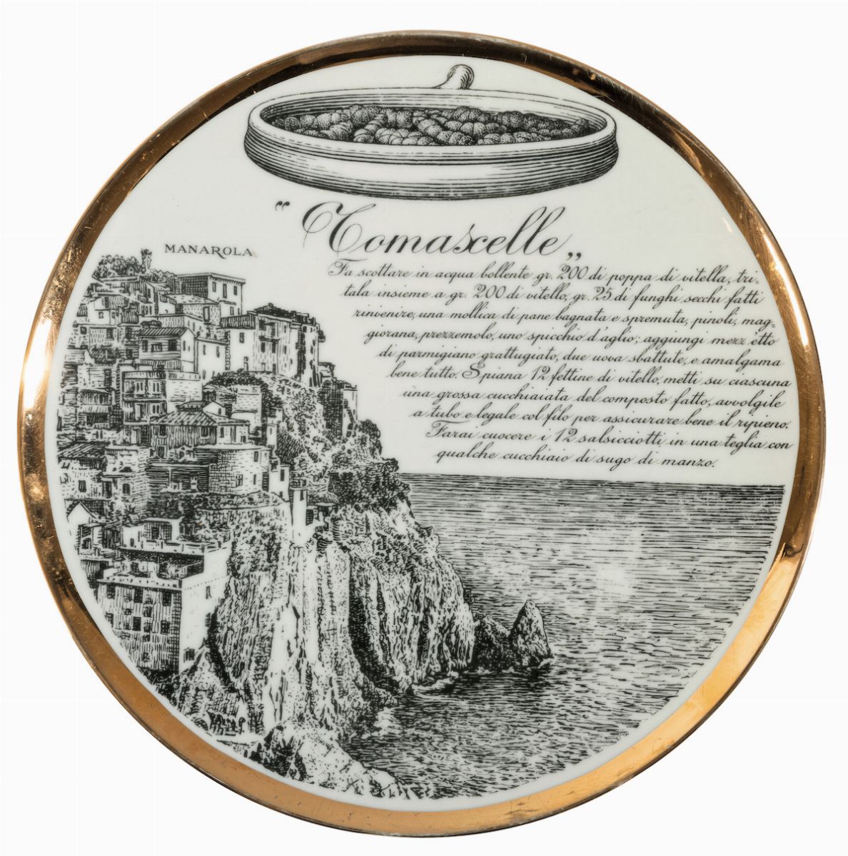 Piero Fornasetti, Sei piatti della serie Specialità della cucina italiana