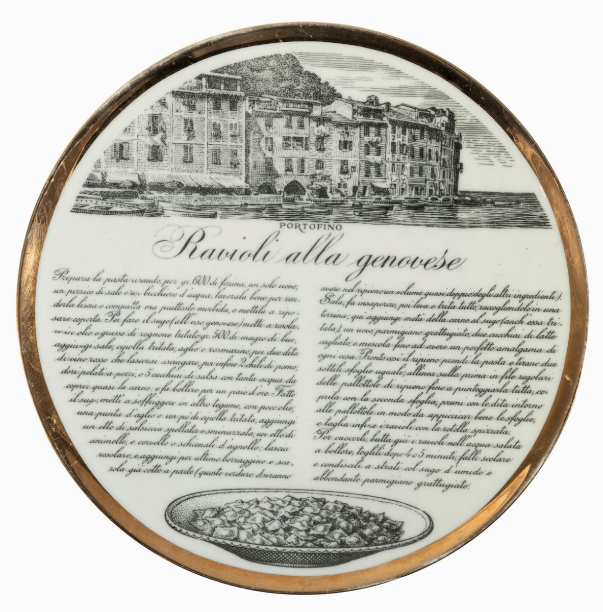 Piero Fornasetti, Sei piatti della serie Specialità della cucina italiana
