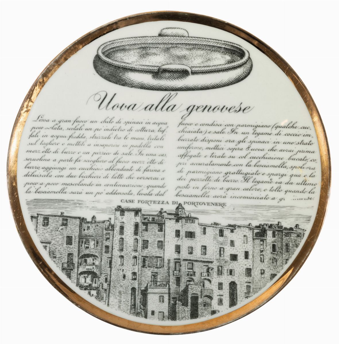 Piero Fornasetti, Sei piatti della serie Specialità della cucina italiana