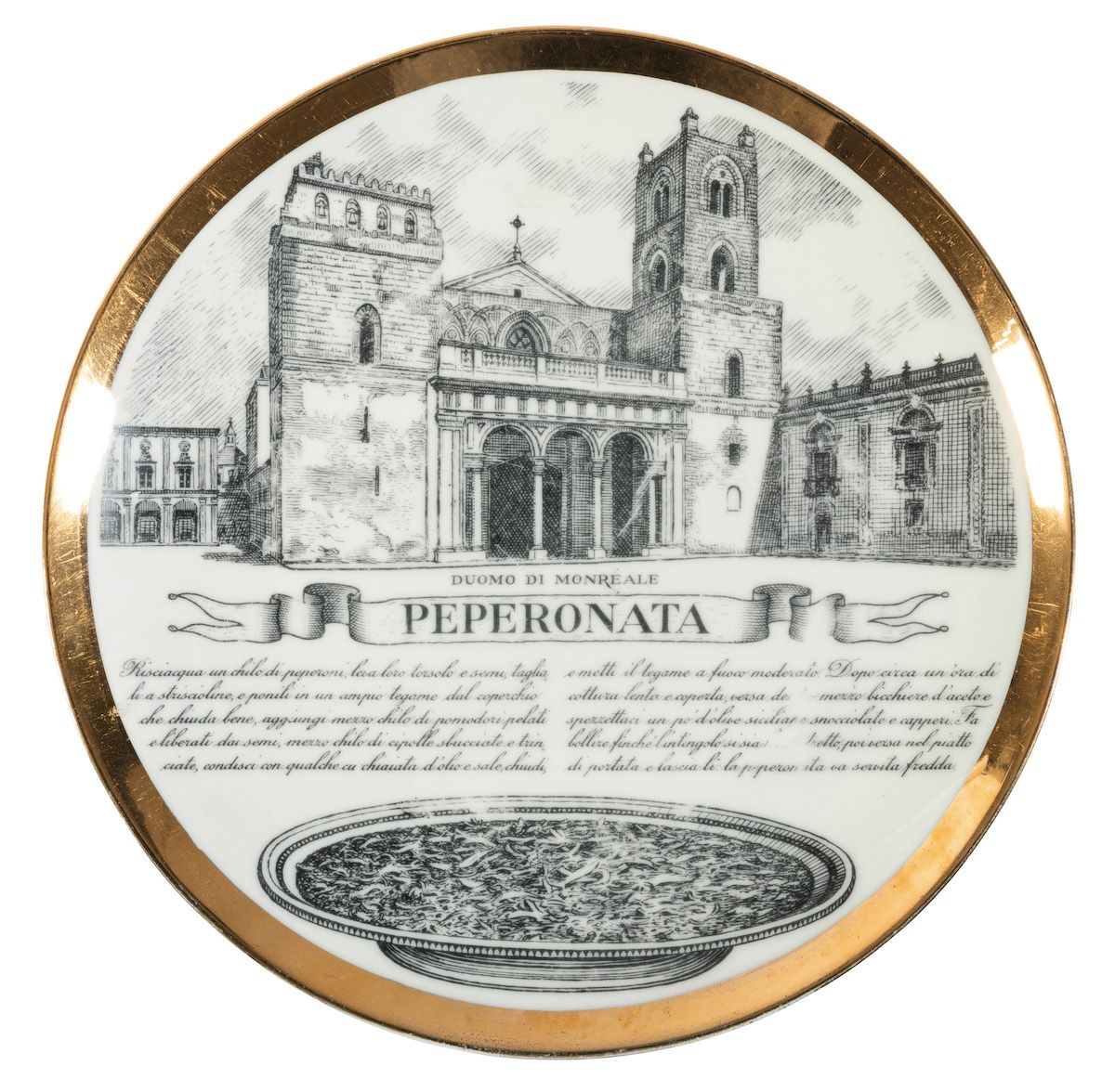 Piero Fornasetti, Sei piatti della serie Specialità della cucina italiana