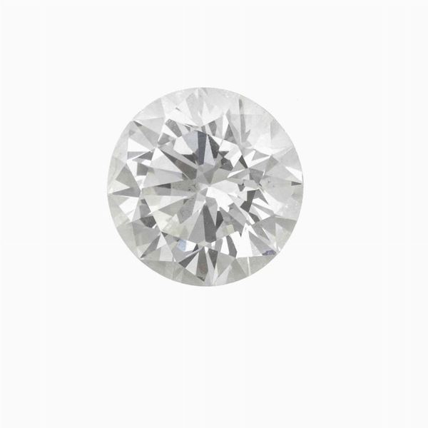 Unmounted brilliant-cut diamond weighing 1.36 carats; accompanied by a gemmological report