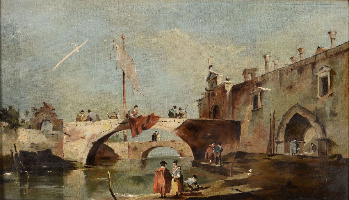 Pittore del XIX Secolocoppia di Paesaggi Veneziani