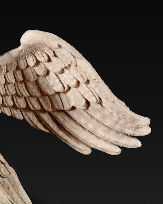 Aquila Romana. Marmo Bianco. Arte Barocca Italiana del XVII Secolo