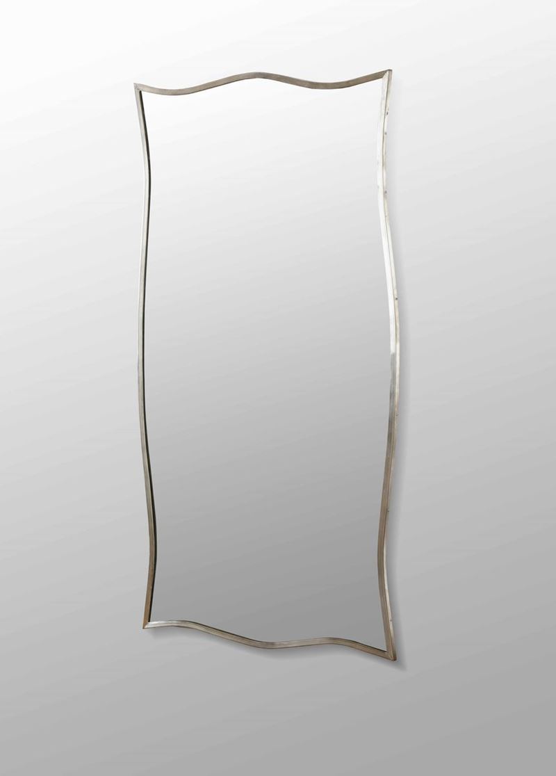 Specchiera con profilo in ottone cromato.  - Auction Twentieth-century furnishings | Time Auction - Cambi Casa d'Aste