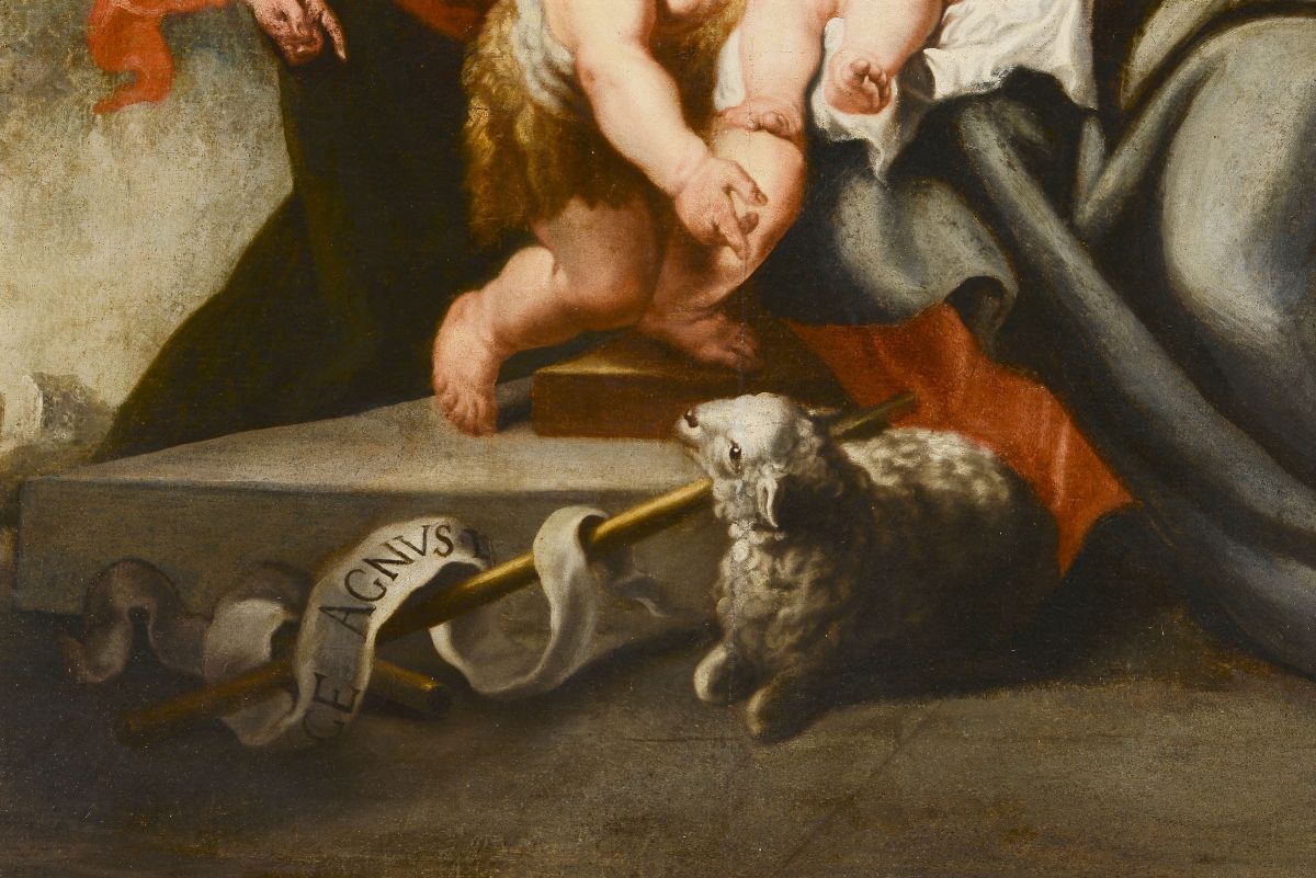 Christian Georg Schütz - Cornelis Schut (anversa 1597-1655) Vergine con il Bambino e Sant'anna