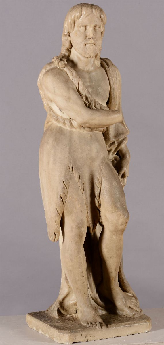 San Giovanni Battista. Marmo Bianco. fra Giovanni Angelo Montorsoli (firenze 1507 - 1563), Attrib...