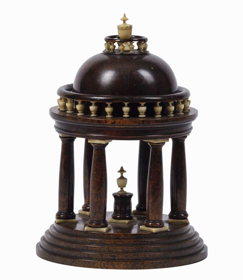 Tempietto in radica di erica e osso.  - Auction Important Sculptures, Furnitures and Works of Art - Cambi Casa d'Aste