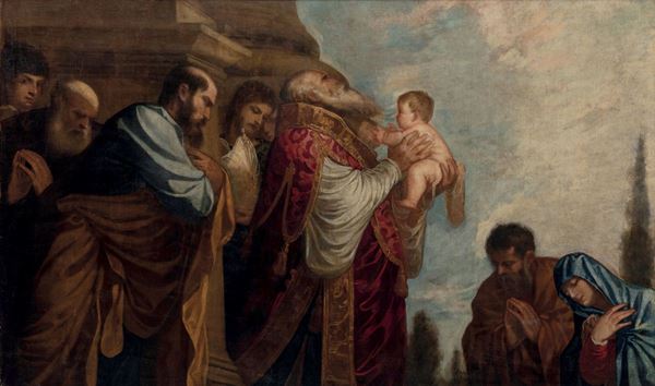 Alessandro Varotari detto il Padovanino - Alessandro Varotari detto il Padovanino (Padova 1588 - Venezia 1649) Presentazione di Gesù al tempio