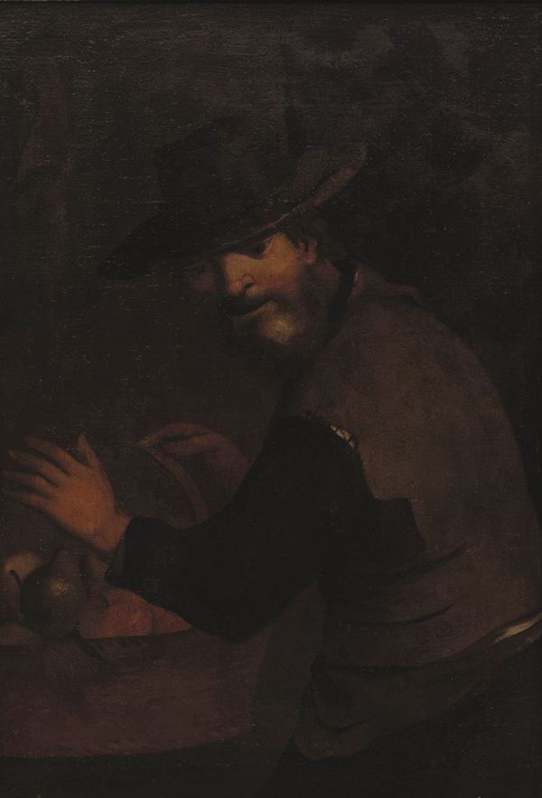 Antonio Amorosi (Comunanza 1660-1738) Uomo con frutti
