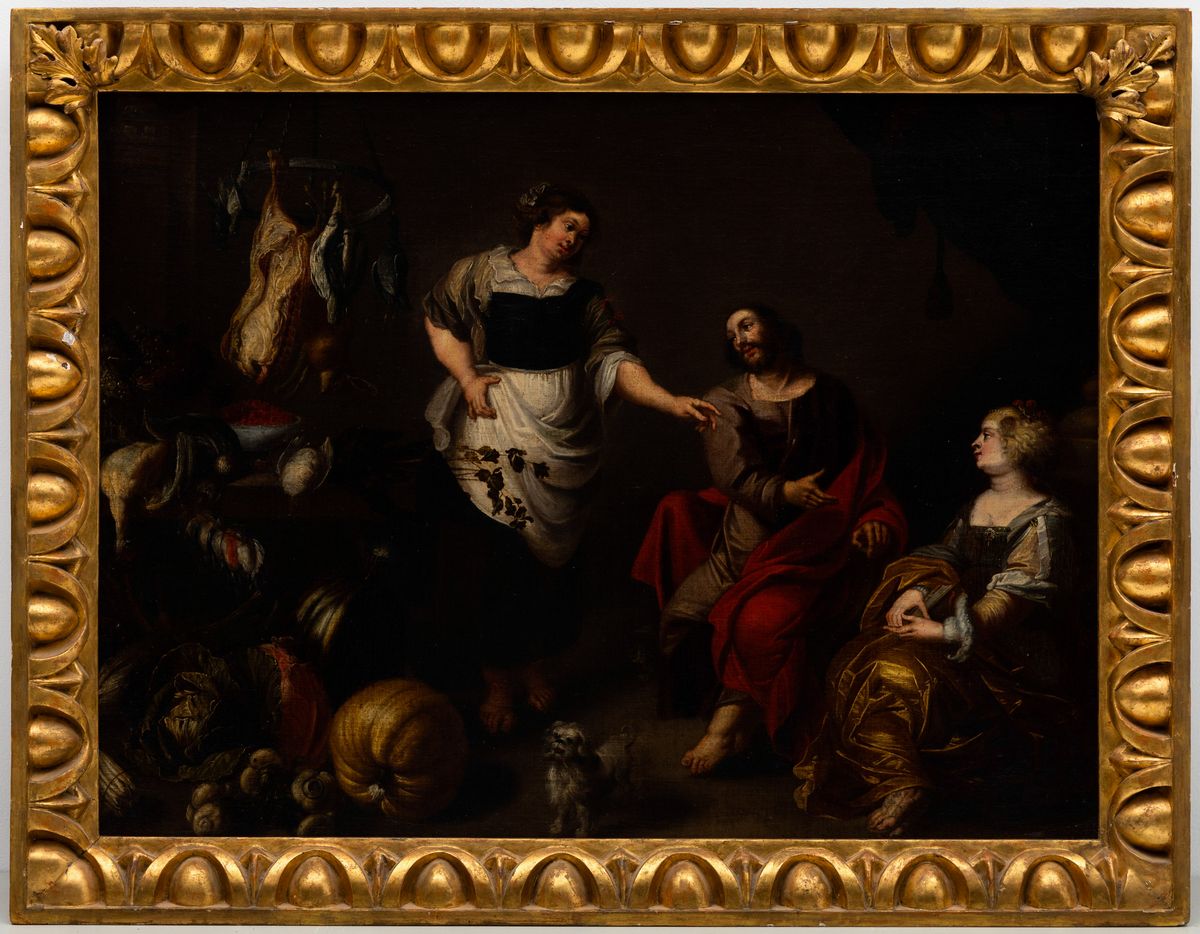 Adriaen Van Utrecht (anversa 1599-1652) e Erasmo II Quellyn (anversa 1607–1678) Gesù in Casa di M...