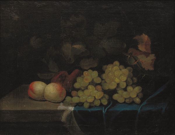 Scuola francese del XVIII secolo Natura morta con frutta