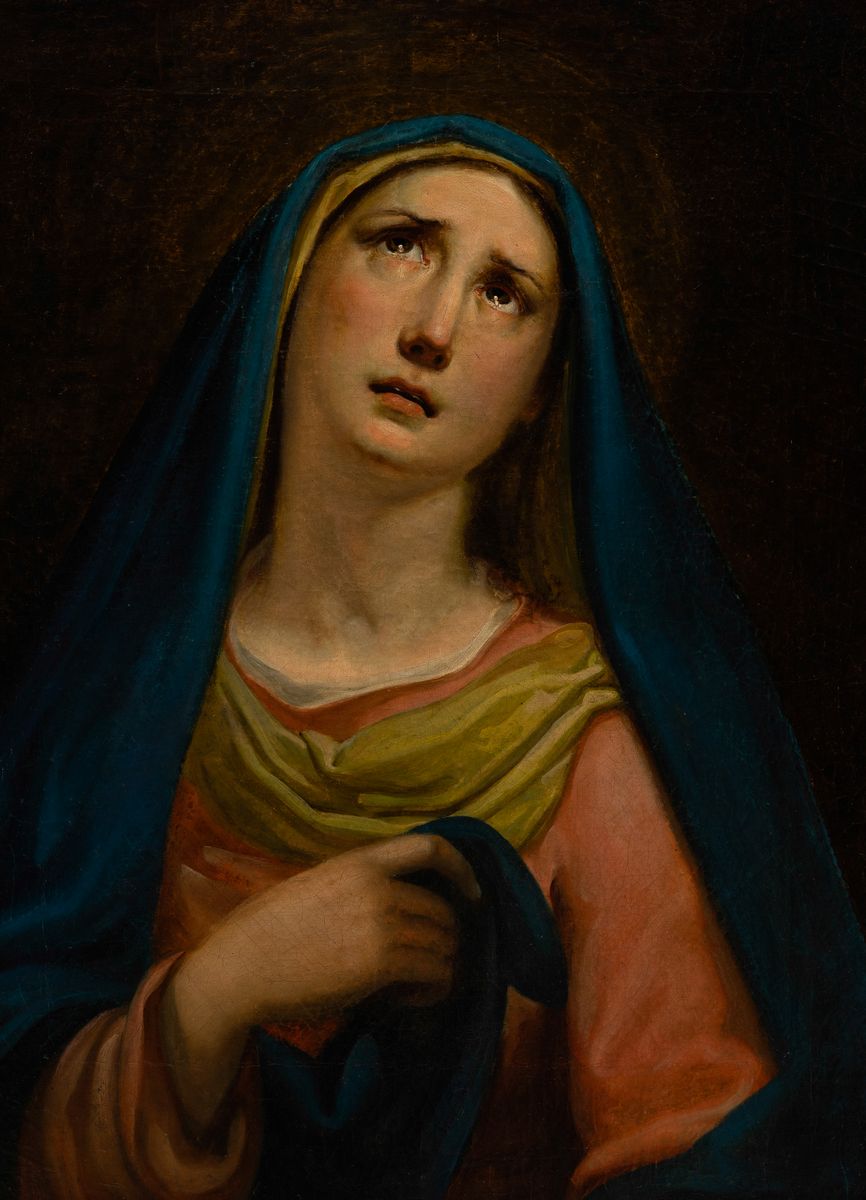 Giacomo Trecourt (bergamo 1812 - Pavia 1882), Attribuito Amadonna Addolorata