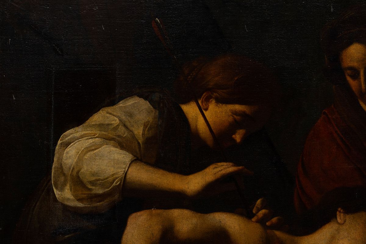 Antonio De Bellis (napoli 1630-1656) San Sebastiano e le Pie Donne