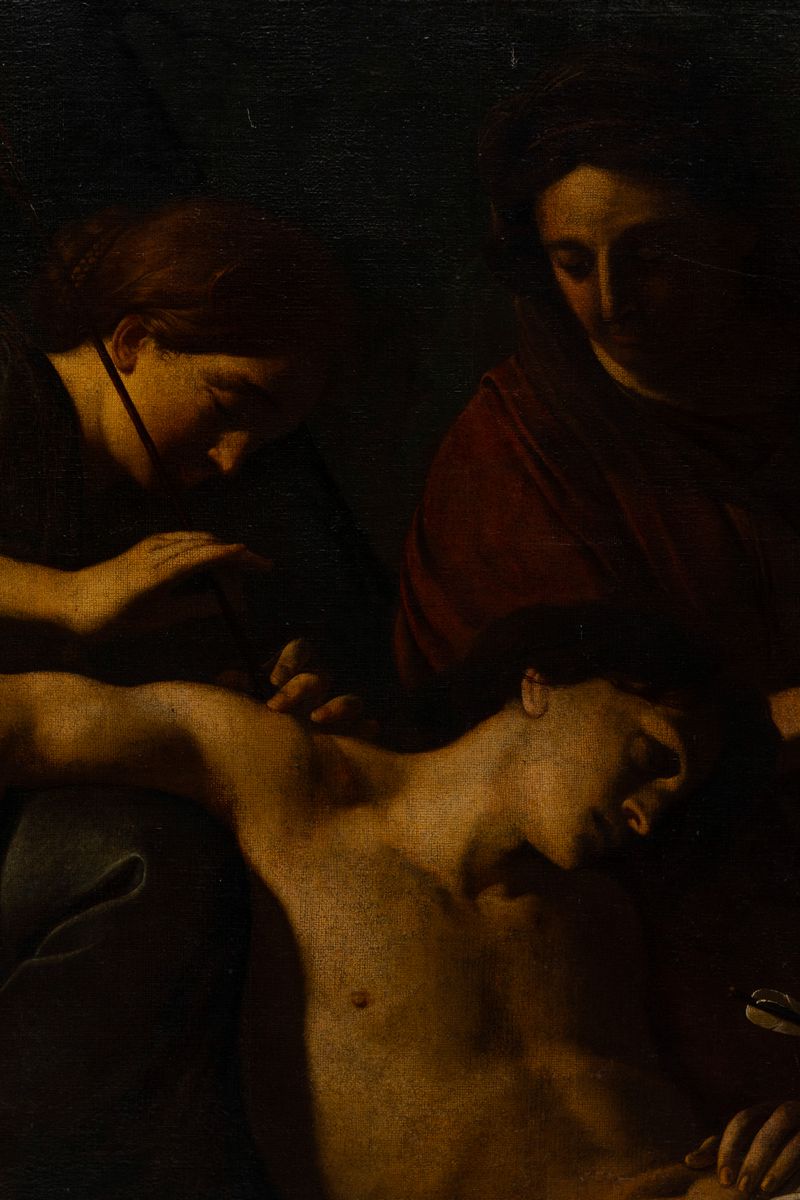 Antonio De Bellis (napoli 1630-1656) San Sebastiano e le Pie Donne