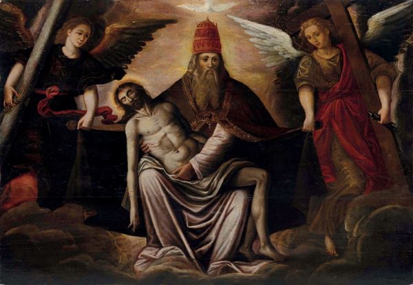 Maestro del Figliol Prodigo (attivo ad Anversa tra il 1550 e il 1560) Trinità