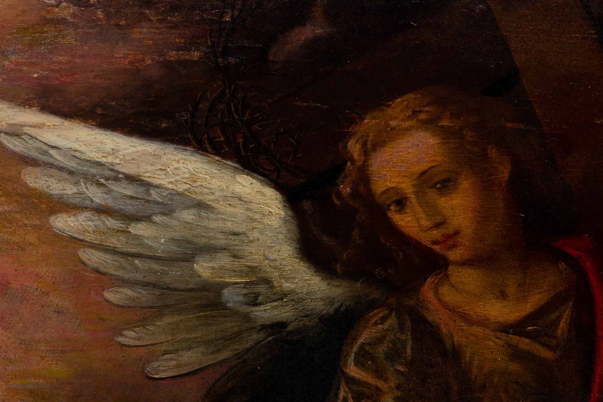 Maestro del Figliol Prodigo (attivo Ad Anversa tra il 1550 e il 1560)trinità