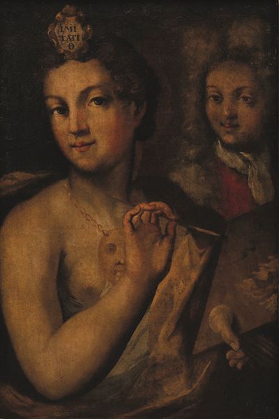 Giovanni Andrea Sirani (bologna, 1610-1670), Attribuito Aallegoria della Pittura