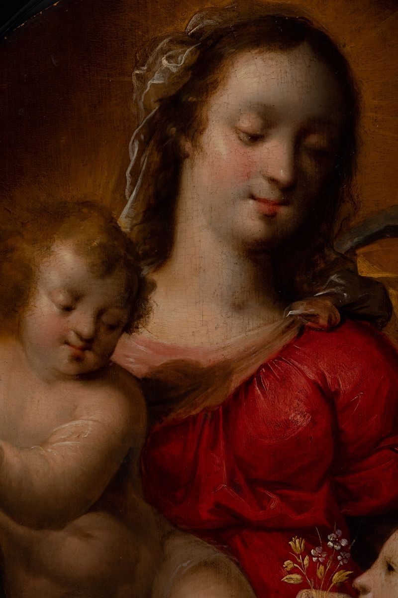 Jacob Van Oost (bruges 1603-1671) Sacra Famiglia con San Giovannino