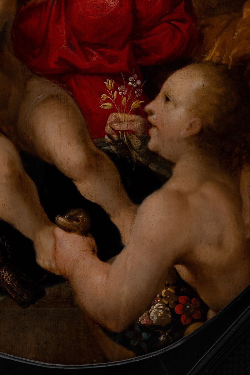 Jacob Van Oost (bruges 1603-1671) Sacra Famiglia con San Giovannino