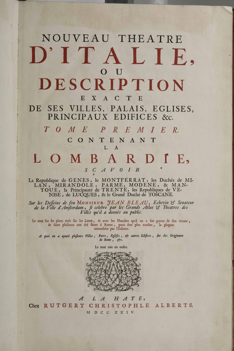 Blaeu, Johannes - Mortier, Pierrenouveau Theatre D'italie Ou Description Exacte De Ses Villes, Pa...