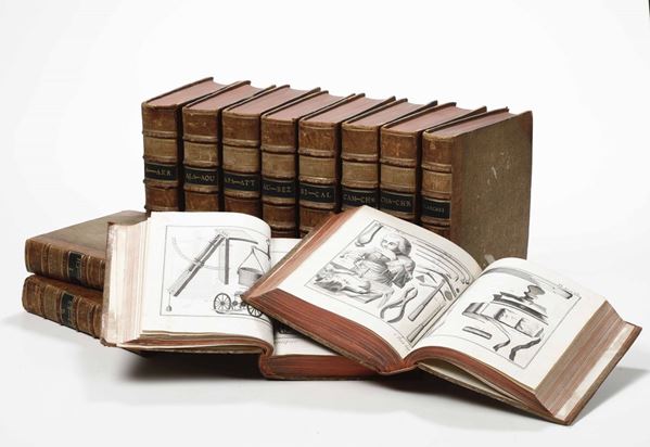 Diderot, Denis - D'Alembert, Jean Baptiste Le Rond Encyclopèdie, ou dictionnaire raisonnè...Nouvelle Edition...Geneve, Pellet, 1777-1779.