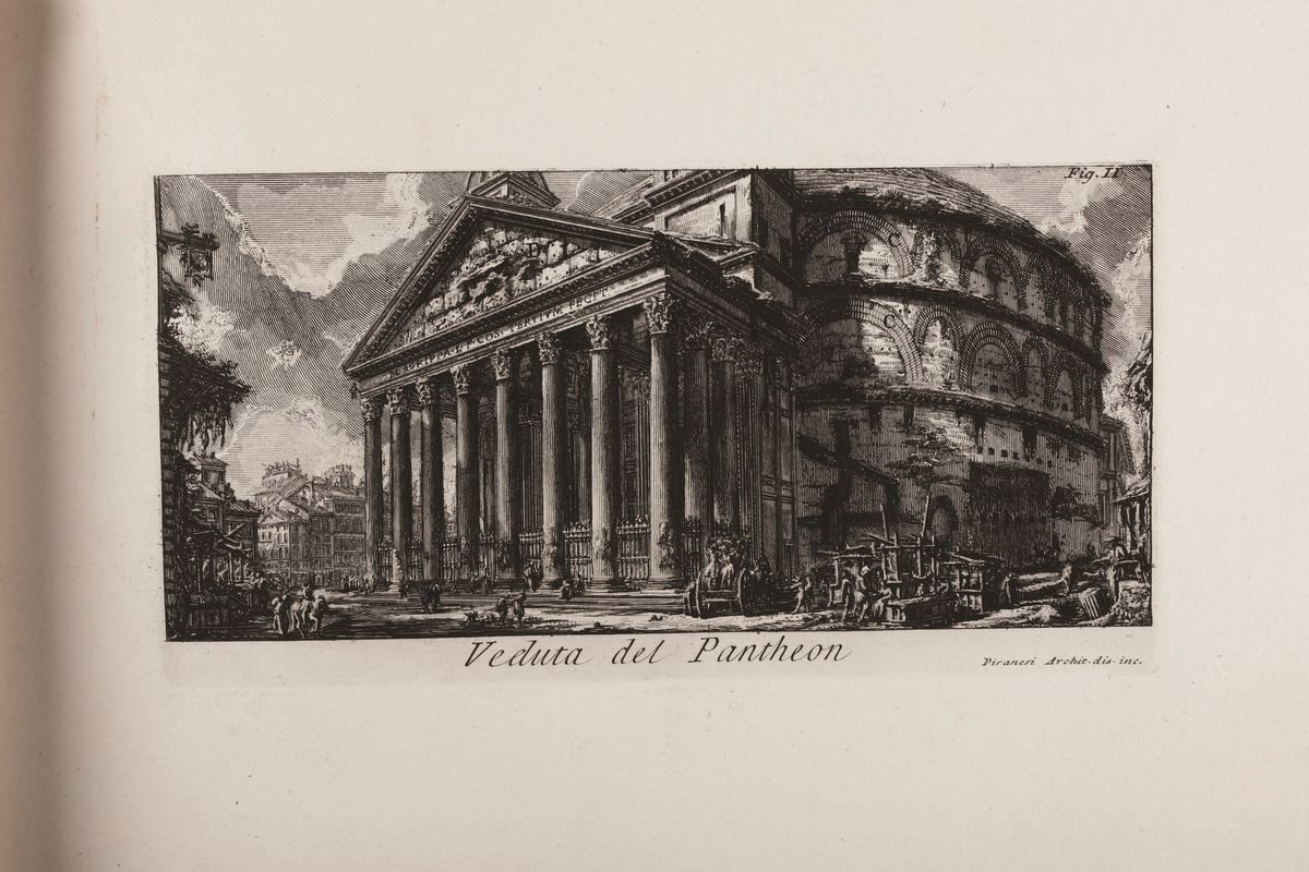 Piranesi, Giovanni Battista ( Mogliano Veneto, 1720 - Venezia, 1778)diciannove Tomi Dell'opera In...