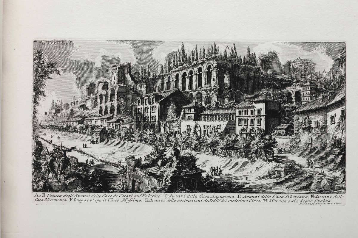 Piranesi, Giovanni Battista ( Mogliano Veneto, 1720 - Venezia, 1778)diciannove Tomi Dell'opera In...