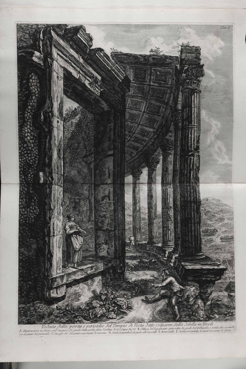 Piranesi, Giovanni Battista ( Mogliano Veneto, 1720 - Venezia, 1778)diciannove Tomi Dell'opera In...