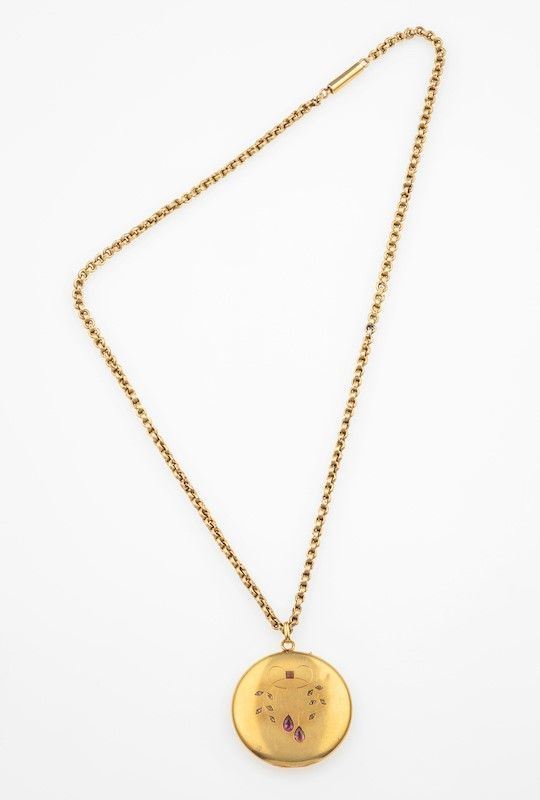 Gold locket  - Auction Fine Jewels - Cambi Casa d'Aste