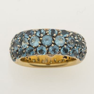 H. Stern. Anello con Topazi Azzurri