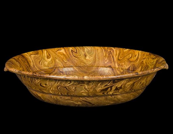 Bowl in grÃ©s con smalto finto marmo, Cina, Dinastia Song (960-1279)