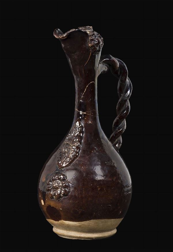 A brown-glazed grÃ¨s pitcher, China, Song Dynasty