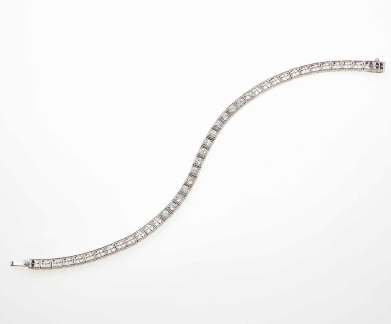 Diamond line bracelet  - Auction Jewels - Timed Auction - Cambi Casa d'Aste