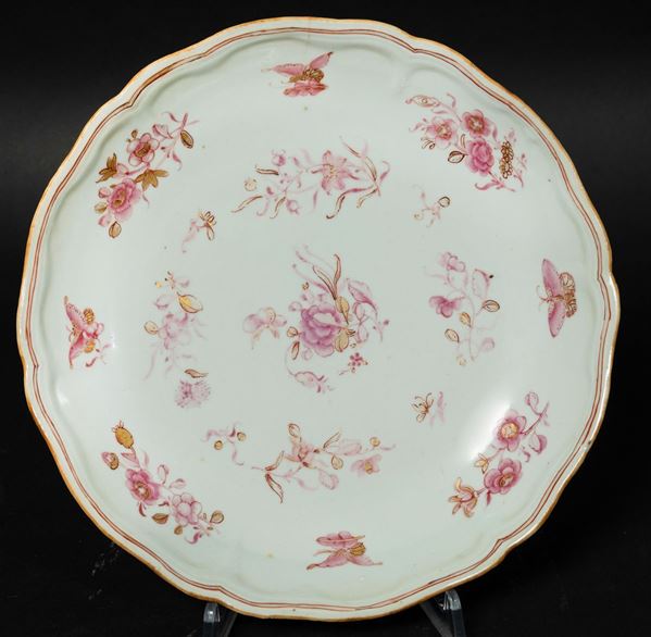 A Pink Family plate, China, Qing Dynasty