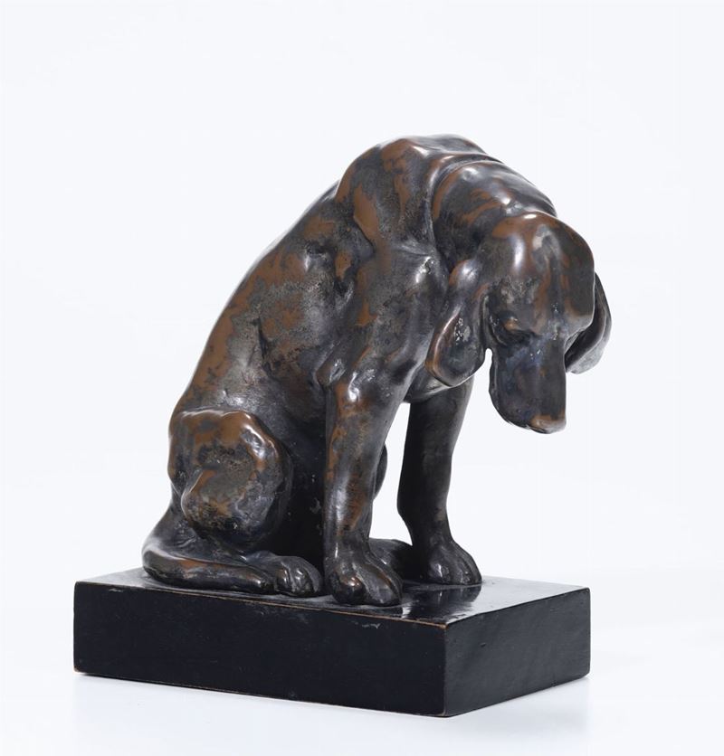 Sculturina raffigurante cane, XX secolo  - Auction Antiques III - Timed Auction - Cambi Casa d'Aste